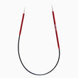 Load image into Gallery viewer, Red and white circular knitting needles.