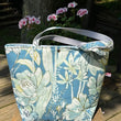 Load image into Gallery viewer, Floral tote bag back view