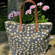 Load image into Gallery viewer, Vele Extra Large Tote Bag back with floral design
