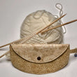 Load image into Gallery viewer, Joeriaknits Travel Pouches Beige Roses Clutch Storage: Handcrafted joeriaknits