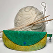 Load image into Gallery viewer, Joeriaknits Travel Pouches Green Batik Clutch Storage: Handcrafted joeriaknits