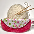 Load image into Gallery viewer, Joeriaknits Travel Pouches Green & Pink Squares Top Clutch Storage: Handcrafted joeriaknits