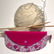 Load image into Gallery viewer, Joeriaknits Travel Pouches Pink - Floral Clutch Storage: Handcrafted joeriaknits