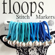 Load image into Gallery viewer, Floops Knitting Notions Shades of Blue / Small / Skinny Floops Stitch Markers joeriaknits