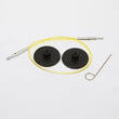 Load image into Gallery viewer, Knit Pro Circular Needles 20cm to make 40cm / 16'' IC needle - Yellow Knit Pro Interchangeable Circular Colour-coded Cables joeriaknits