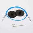 Load image into Gallery viewer, Knit Pro Circular Needles 29cm to make 50cm/ 20'' IC needle - Blue Knit Pro Interchangeable Circular Colour-coded Cables joeriaknits