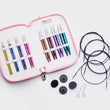 Load image into Gallery viewer, Knit Pro Knitting Needle Sets 10 cm (4") IC Special KnitPro Zing Deluxe Interchangeable Circular Needle Sets joeriaknits