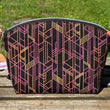 Load image into Gallery viewer, Joeriaknits Storage Pouches Black Art Deco Medium Zipper Storage Pouch: Handcrafted joeriaknits