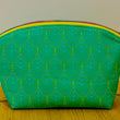 Load image into Gallery viewer, Joeriaknits Storage Pouches Teal Art Deco Medium Zipper Storage Pouch: Handcrafted joeriaknits