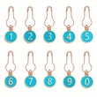 Load image into Gallery viewer, Temu Knitting Notions Blue Numbered Row Counter Stitch Markers joeriaknits