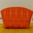 Load image into Gallery viewer, Joeriaknits Storage Pouches Orange Geometric Small Zipper Storage Pouch: Handcrafted joeriaknits