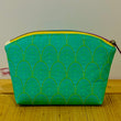 Load image into Gallery viewer, Joeriaknits Storage Pouches Teal Art Deco Small Zipper Storage Pouch: Handcrafted joeriaknits