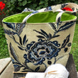 Load image into Gallery viewer, JOERIA KNITS Project Bags Project Bag - Extra Large - Blue Beige Floral joeriaknits