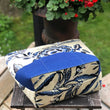 Load image into Gallery viewer, JOERIA KNITS Project Bags Project Bag - Extra Large - Blue Beige Floral joeriaknits