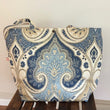 Load image into Gallery viewer, JOERIA KNITS Project Bags Tote Bag - Extra Large - Blue Beige Damask joeriaknits
