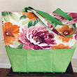 Load image into Gallery viewer, JOERIA KNITS Project Bags Tote Bag - Extra Large - Green Floral joeriaknits