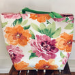 Load image into Gallery viewer, JOERIA KNITS Project Bags Tote Bag - Extra Large - Green Floral joeriaknits