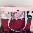 Load image into Gallery viewer, JOERIA KNITS Project Bags Tote Bag - Extra Large - Pink Peonies joeriaknits