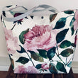 Load image into Gallery viewer, JOERIA KNITS Project Bags Tote Bag - Extra Large - Pink Peonies joeriaknits