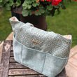 Load image into Gallery viewer, JOERIA KNITS Project Bags Tote Bag - Large - Blue Green Maze joeriaknits