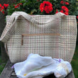 Load image into Gallery viewer, JOERIA KNITS Project Bags Tote Bag - Large - Pink Tweed joeriaknits