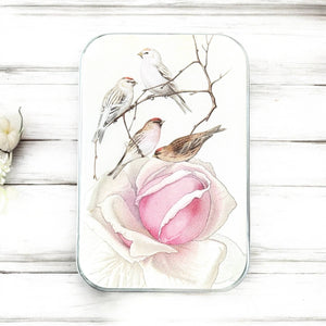 Firefly Notes - Vintage Rose & Birds Notions Tin