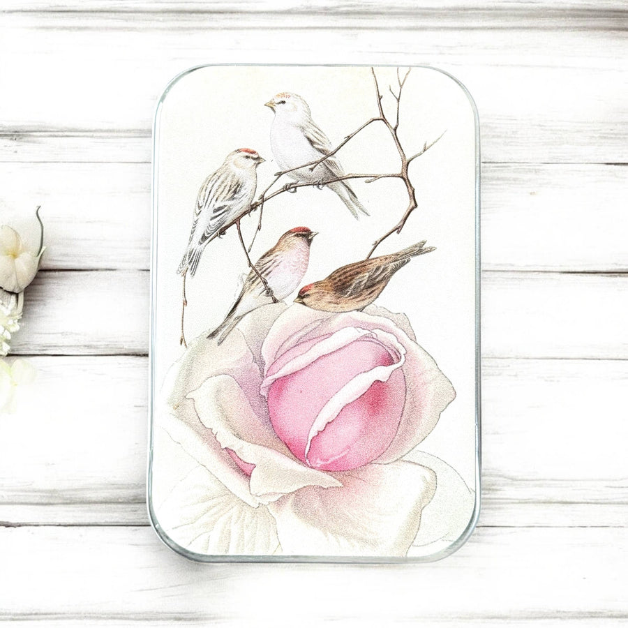 Firefly Notes - Vintage Rose & Birds Notions Tin