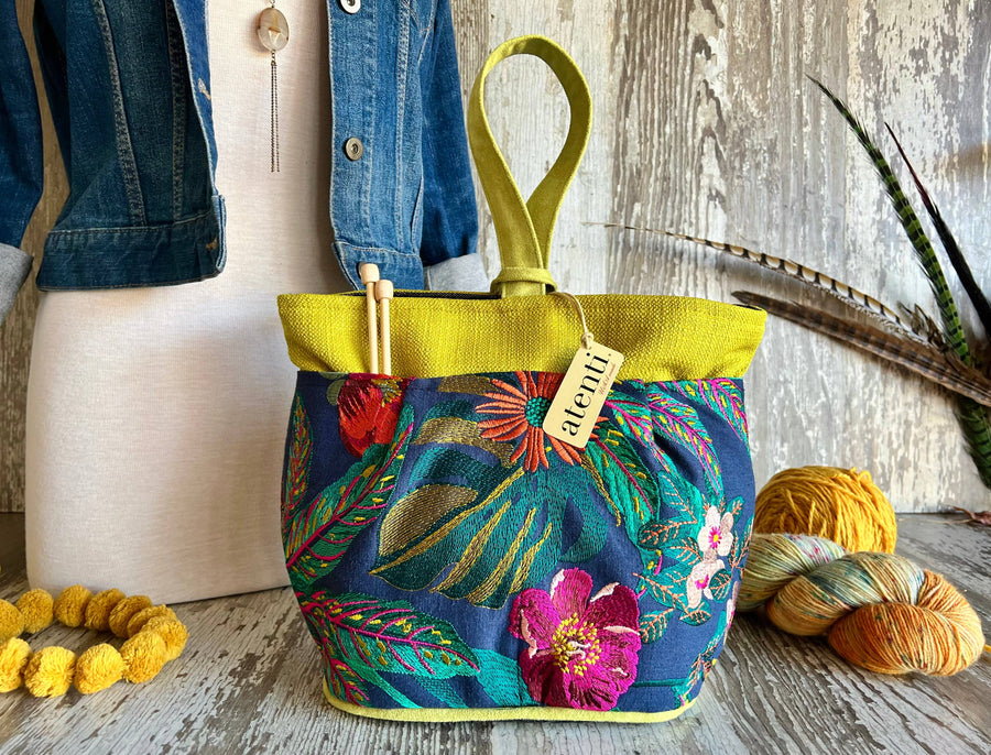 Atenti Flora Tall Premium Knitting and Crochet Project Bag