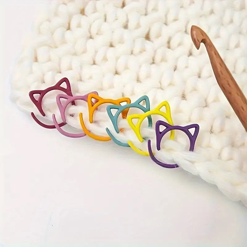 Cat Ear Stitch Markers Set for Knitting & Crochet, 24 pieces