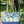 Load image into Gallery viewer, Fleur tote bag hanging with blue floral design
