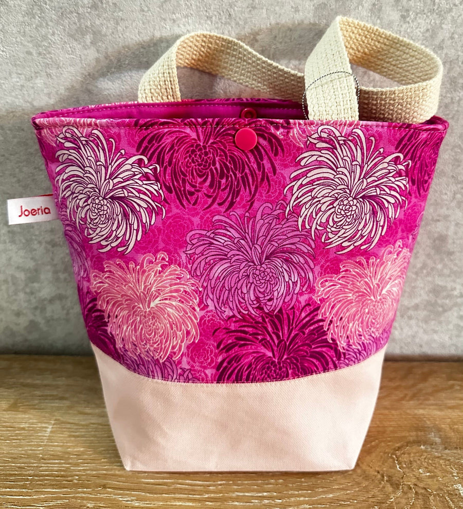 Flower Power Children's Project Bag with pink floral design