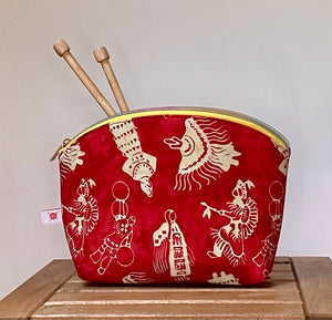 Large Zipper Storage Pouch: Handcrafted