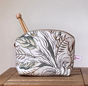 Medium Zipper Storage Pouch: Handcrafted