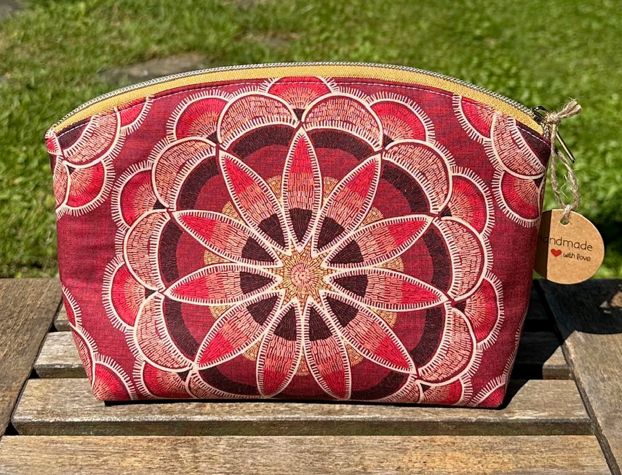 Medium Zipper Storage Pouch: Handcrafted