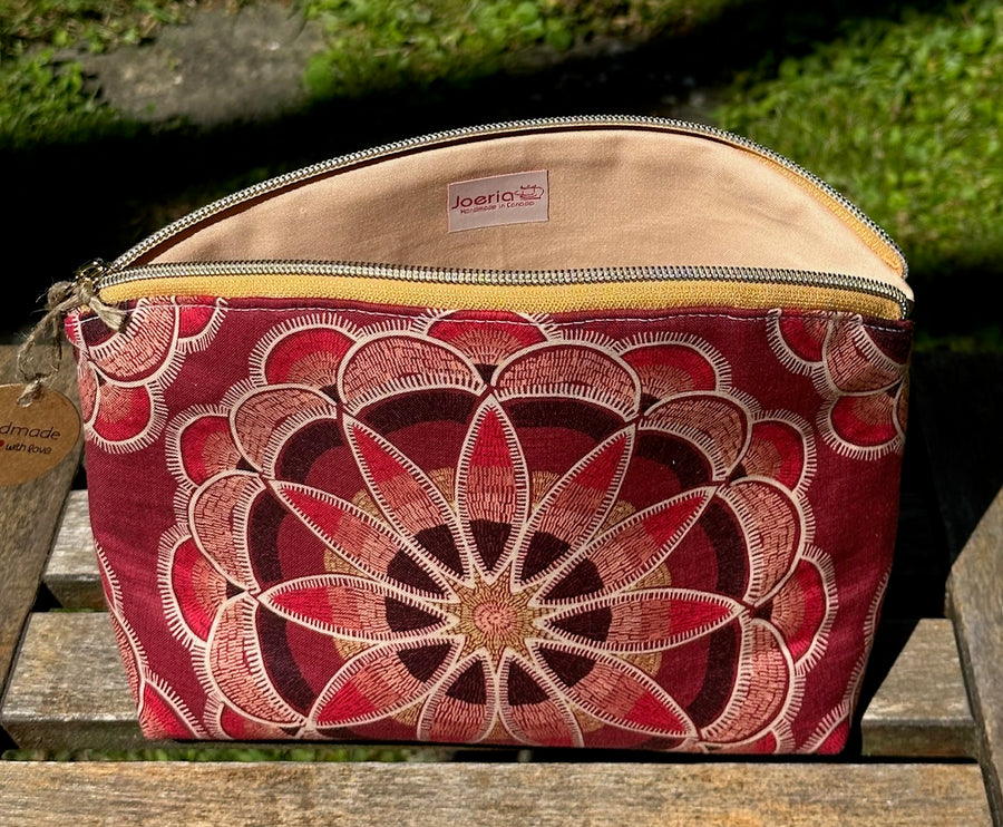 Medium Zipper Storage Pouch: Handcrafted