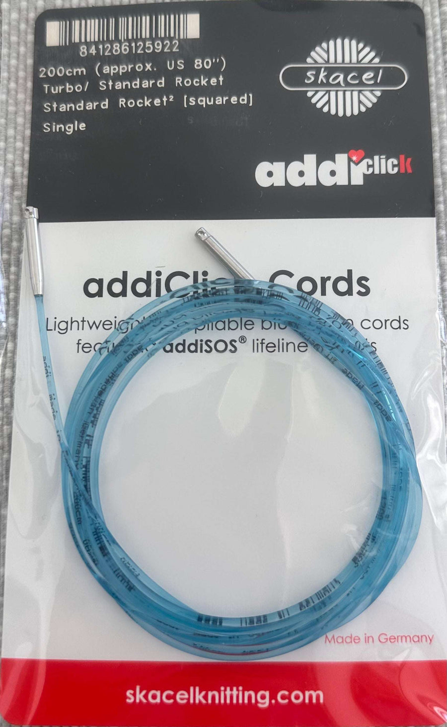 Addi Circular Needles 200 cm (80") Addi Click Standard Nylon Cords joeriaknits