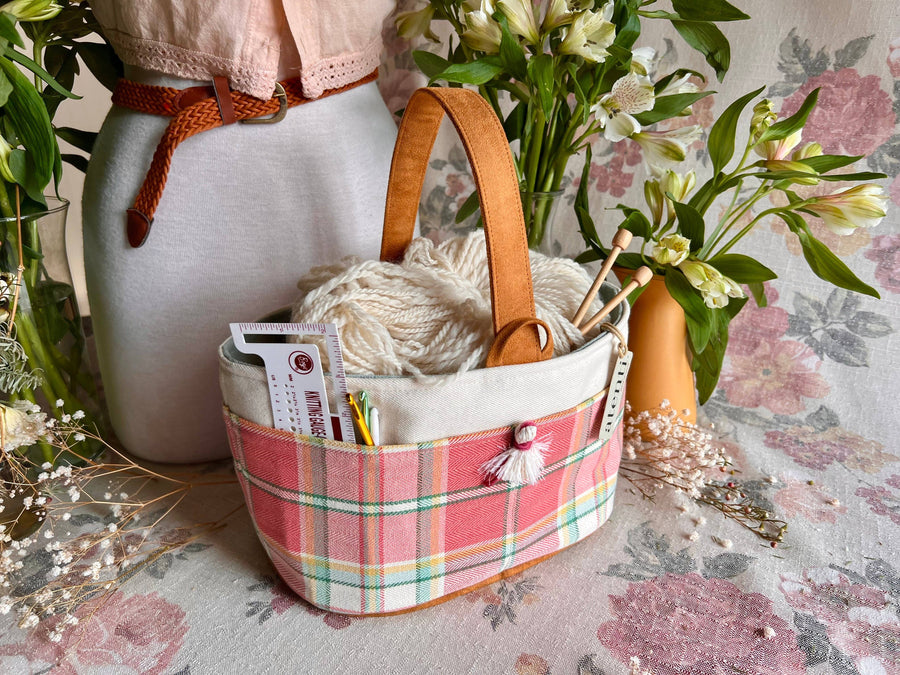 Atenti Tote Bags Atenti Bubblegum Caddy Knitting and Crochet Organizer joeriaknits