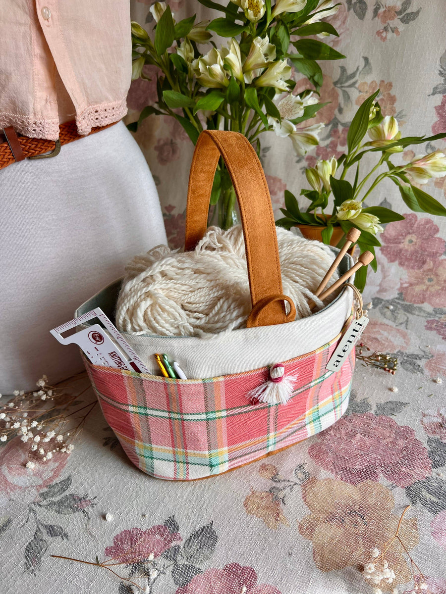 Atenti Tote Bags Atenti Bubblegum Caddy Knitting and Crochet Organizer joeriaknits