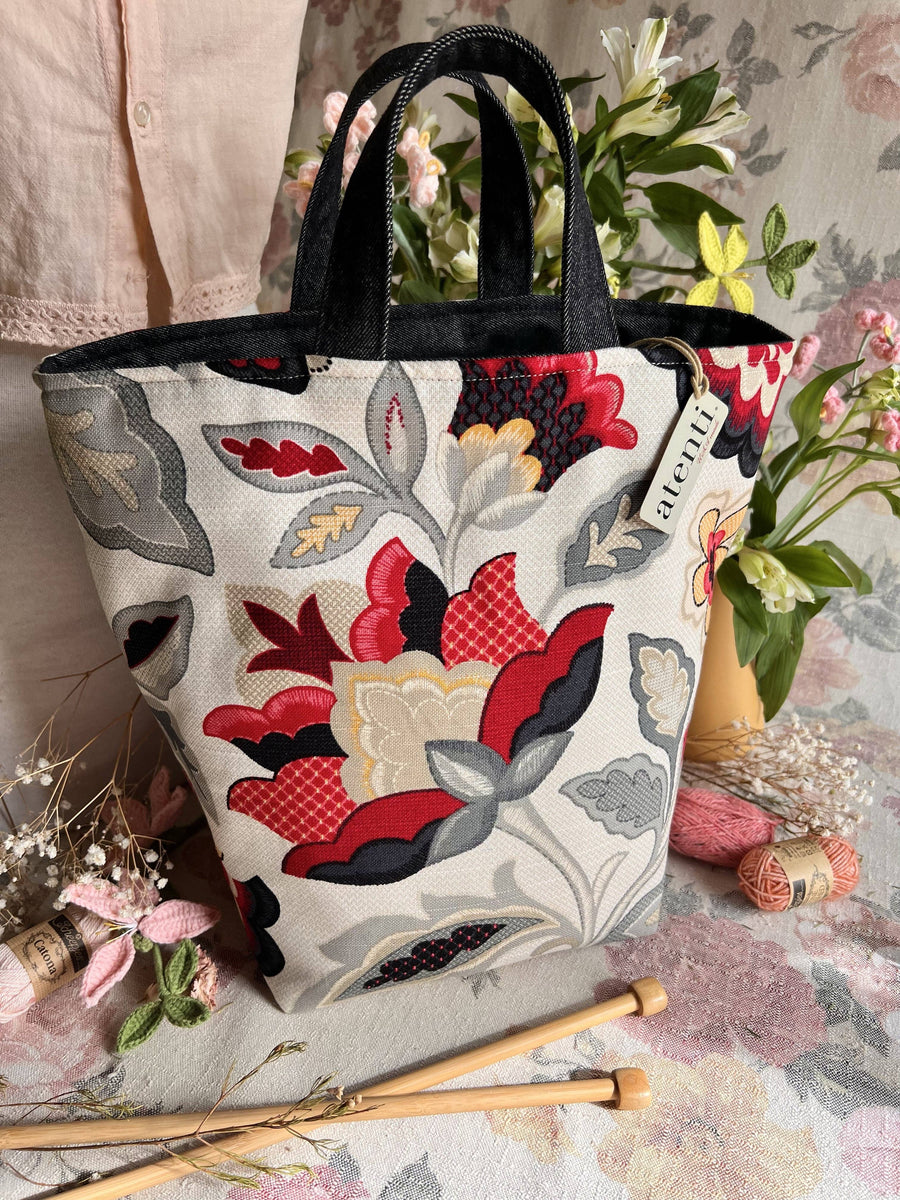 Atenti Project Bags Atenti Carmine Hope Knitting and Crochet Project Bag joeriaknits