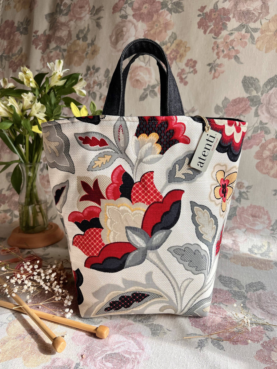 Atenti Project Bags Atenti Carmine Hope Knitting and Crochet Project Bag joeriaknits