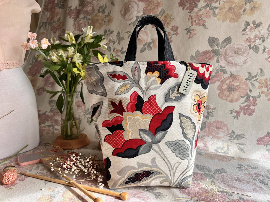 Atenti Project Bags Atenti Carmine Hope Knitting and Crochet Project Bag joeriaknits