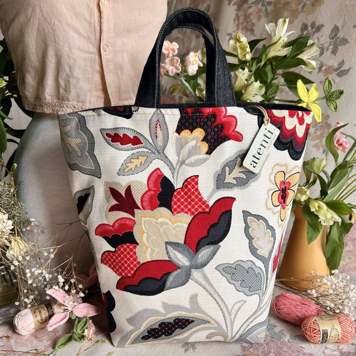 Atenti Project Bags Atenti Carmine Hope Knitting and Crochet Project Bag joeriaknits