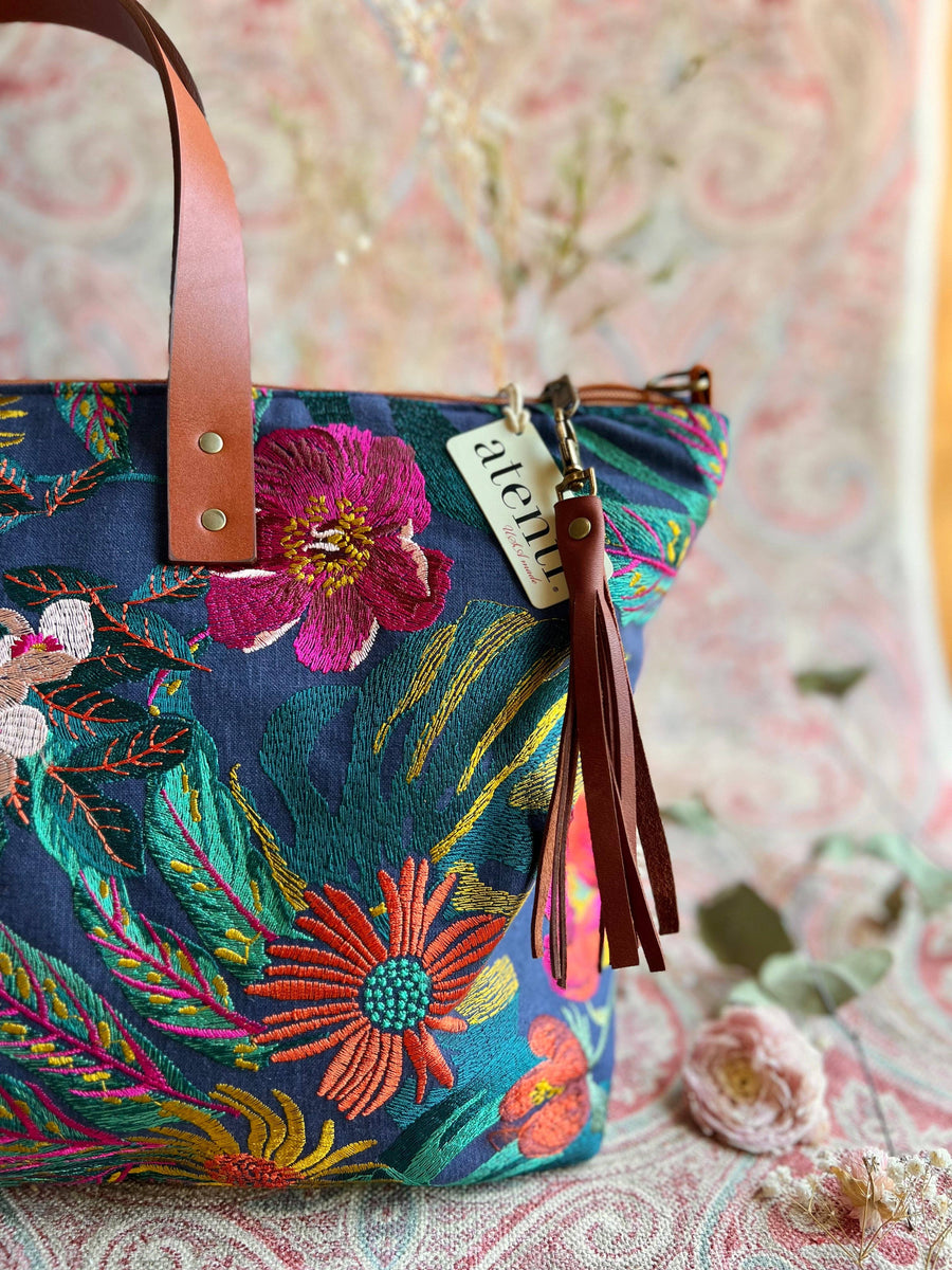 Atenti Tote Bags Atenti - Flora Buddy Carryall Tote Bag joeriaknits