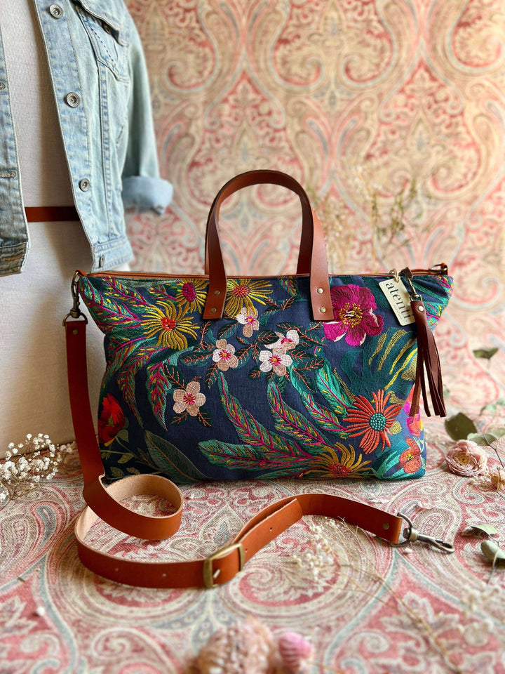 Atenti Tote Bags Atenti - Flora Buddy Carryall Tote Bag joeriaknits