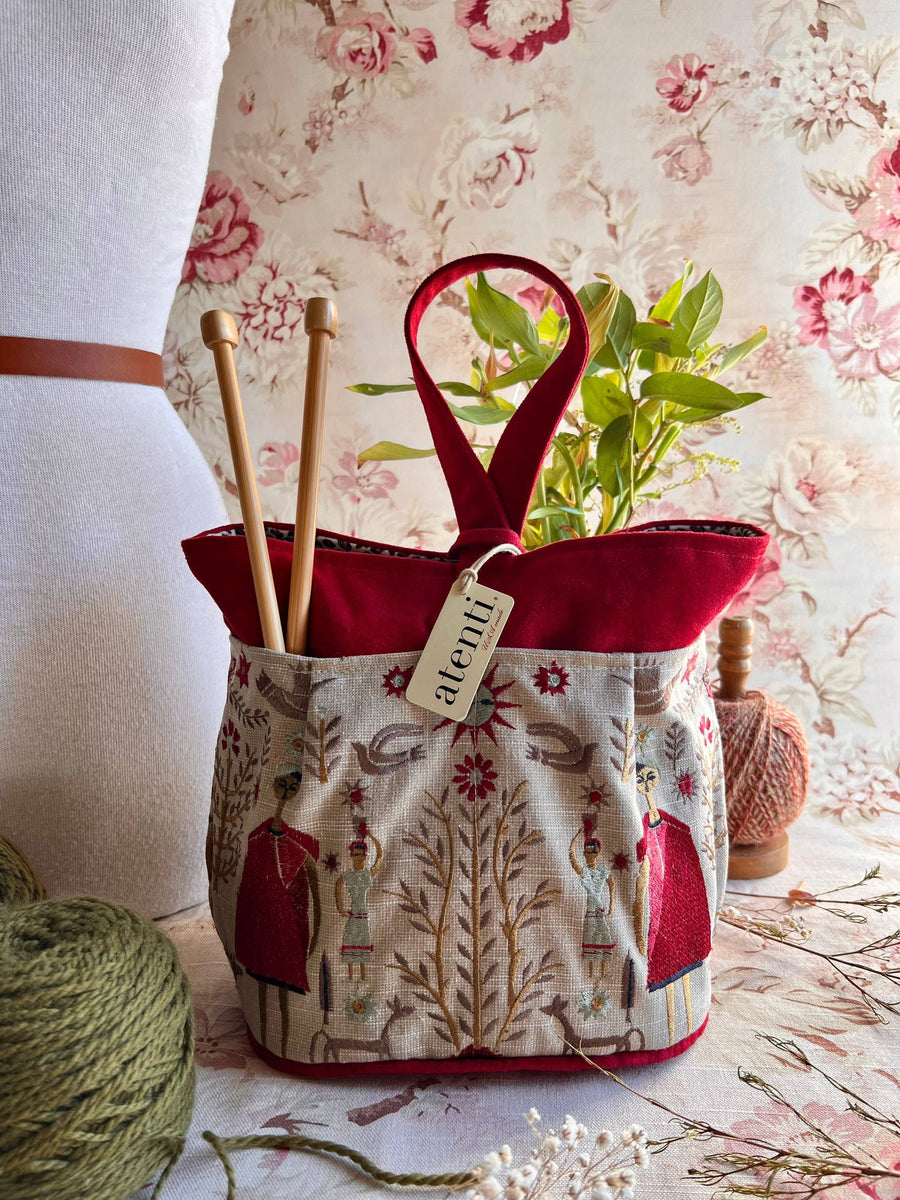 Atenti Project Bags Atenti Harvest Tall Knitting and Crochet Project Bag joeriaknits
