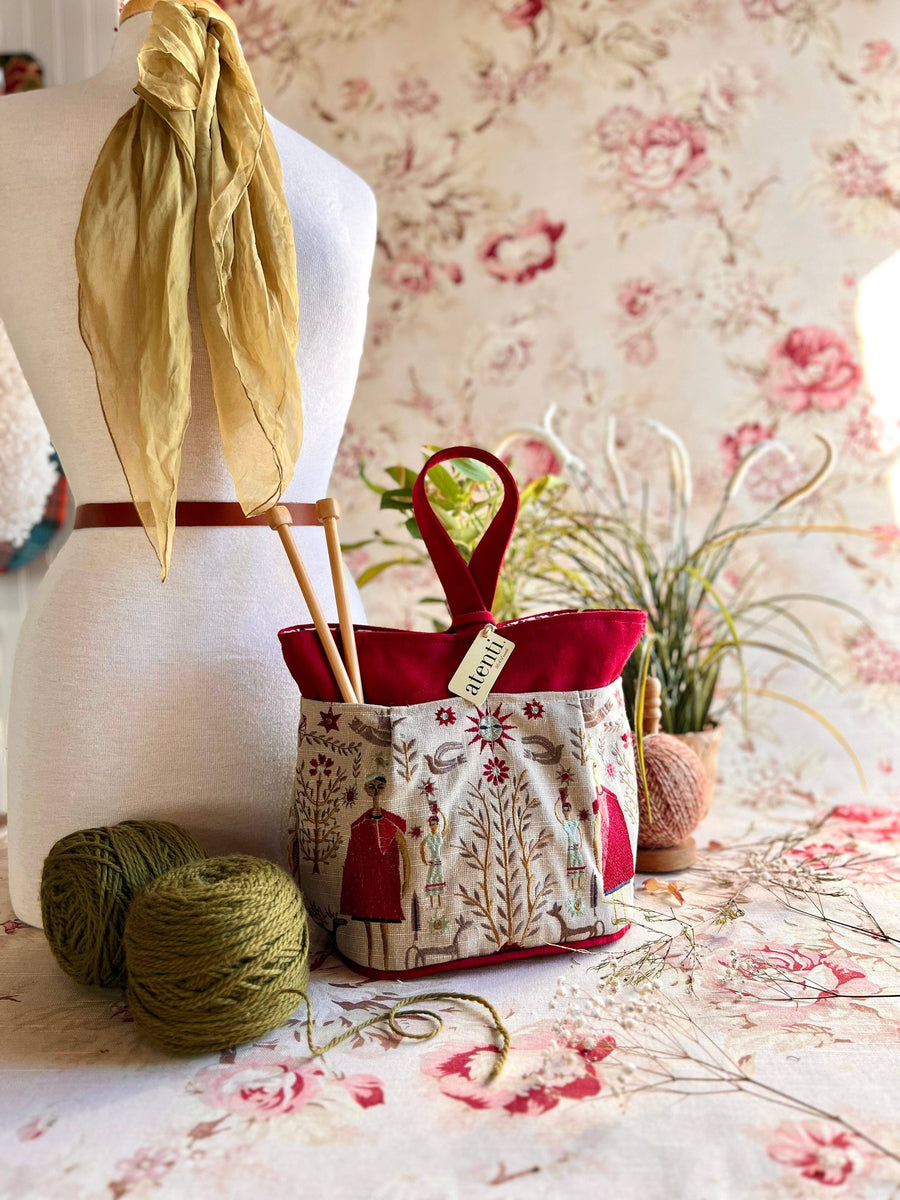 Atenti Project Bags Atenti Harvest Tall Knitting and Crochet Project Bag joeriaknits