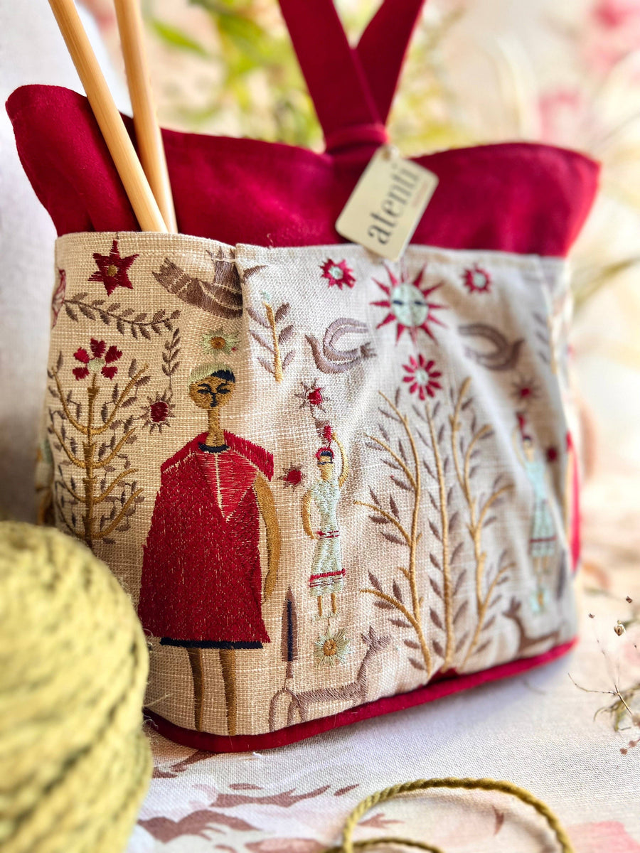 Atenti Project Bags Atenti Harvest Tall Knitting and Crochet Project Bag joeriaknits