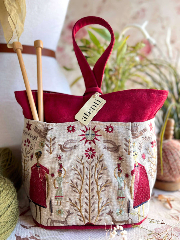 Atenti Project Bags Atenti Harvest Tall Knitting and Crochet Project Bag joeriaknits