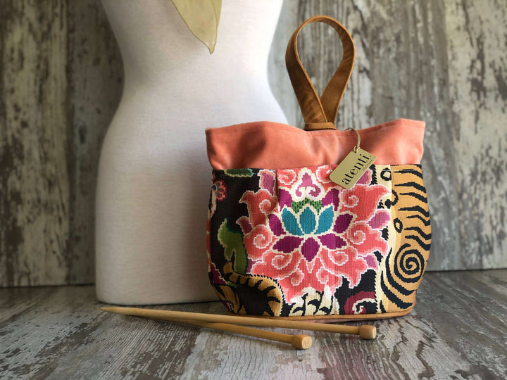 Atenti Tote Bags Atenti -  Le Tigre Tall Caddy Project Bag joeriaknits