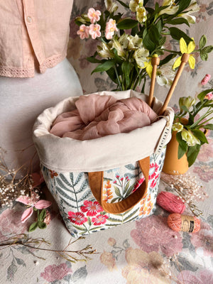 Atenti Tote Bags Atenti - Wildflower Hope Knitting and Crochet Project Bag joeriaknits